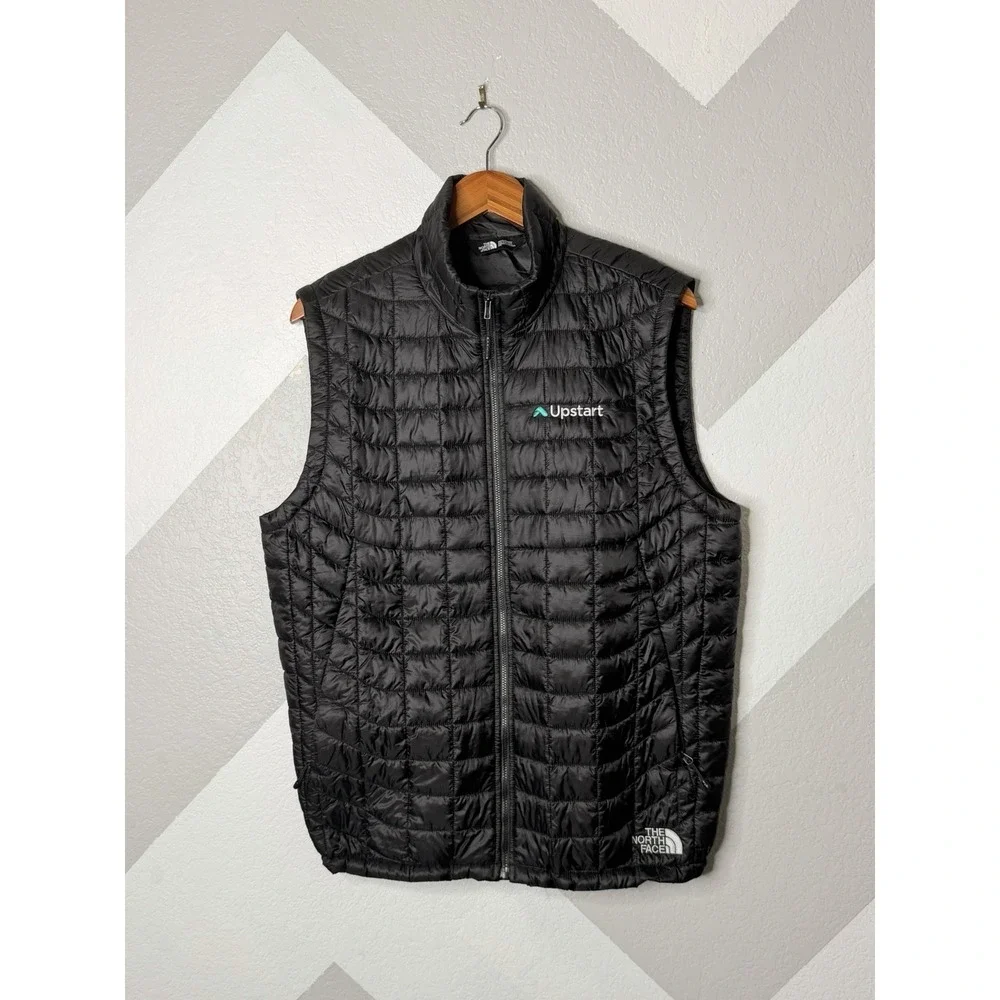 The North Face ThermoBall Quilted Vest Upstart Logo Black Men's Size Medium M